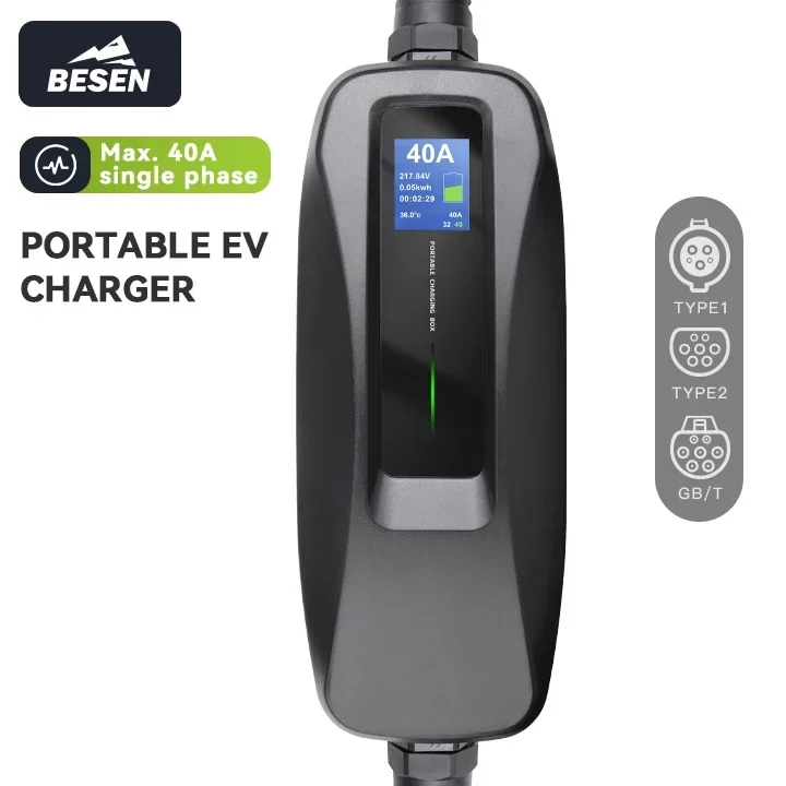 Portable Ev Charger - BESEN 8.8kW Taşınabilir Tip 1 EV