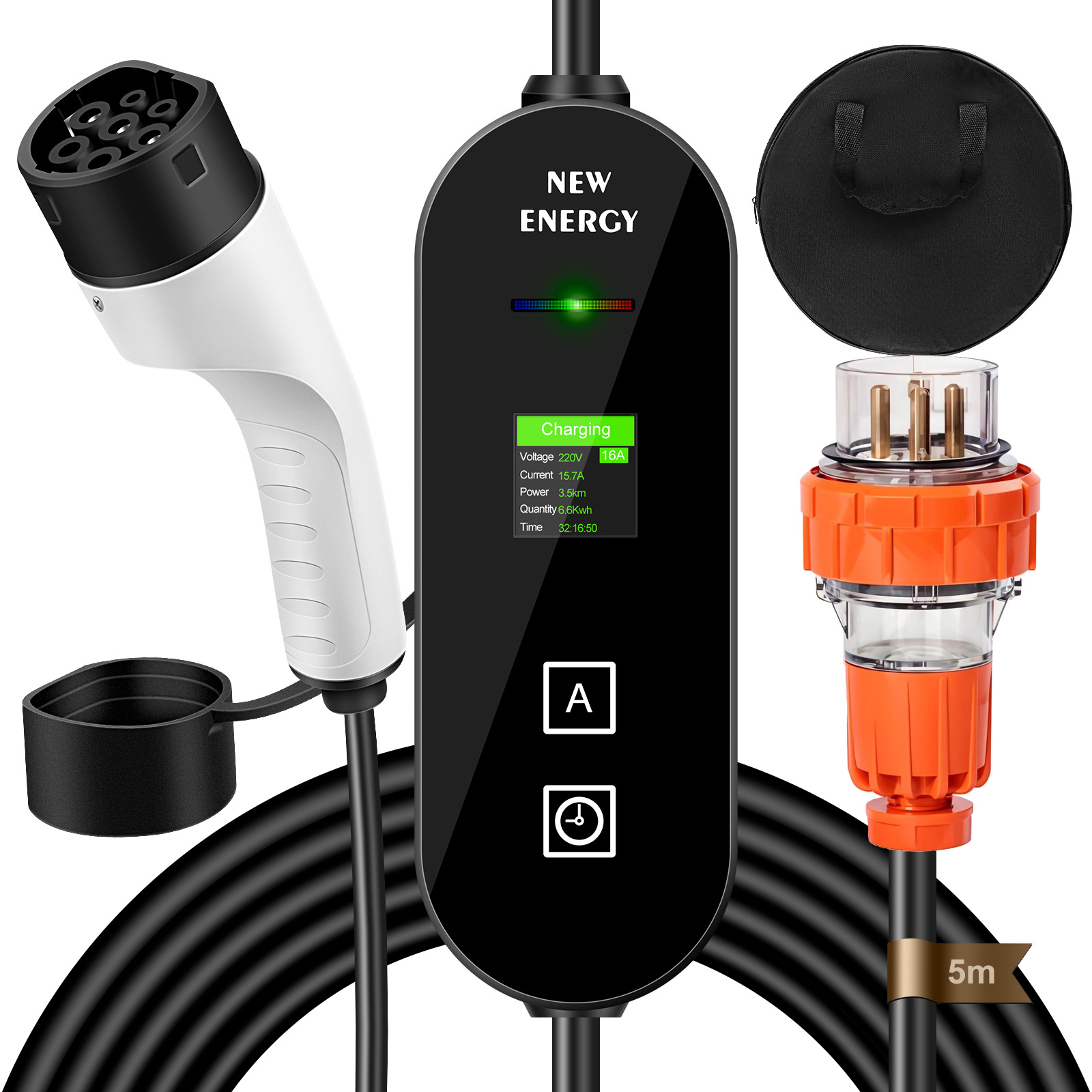 Portable Ev Charger 32A Type 2 Cee Plug - AB/İngiltere Fişli CEE 32A/16A Taşınabilir EV