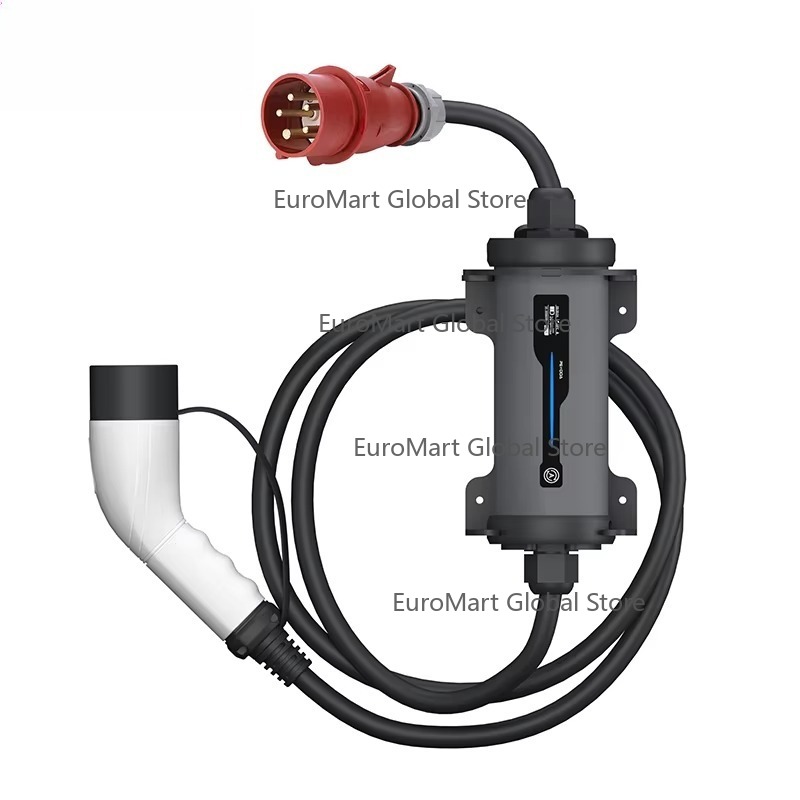 Portable Ev Charger 32A Type 2 Cee Plug - Tip 2 Kırmızı CEE Fişli Elektrikli