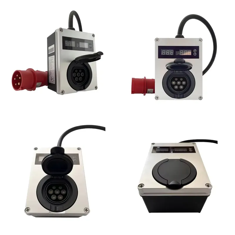 Portable Ev Charger 32A Type 2 Cee Plug - Mini 16A 32A Akıllı Uygulama Kontrollü
