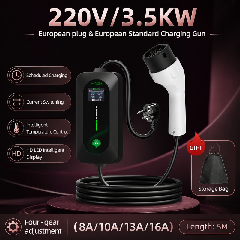 Portable Ev Charger - ROMADA 3,5 kW Elektrikli Araç Şarj