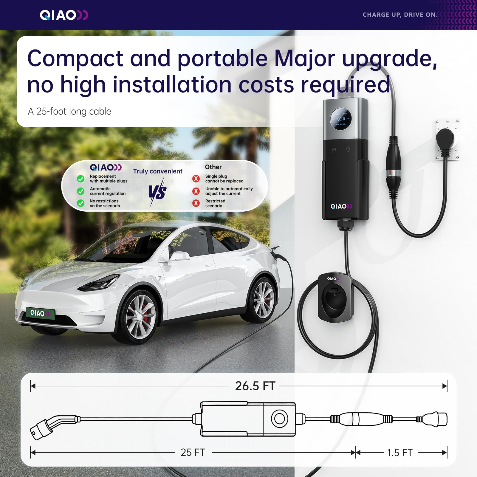 QIAO Seviye 2 Elektrikli Araç  - Ev Charger Adapter incelemesi ve fiyatı