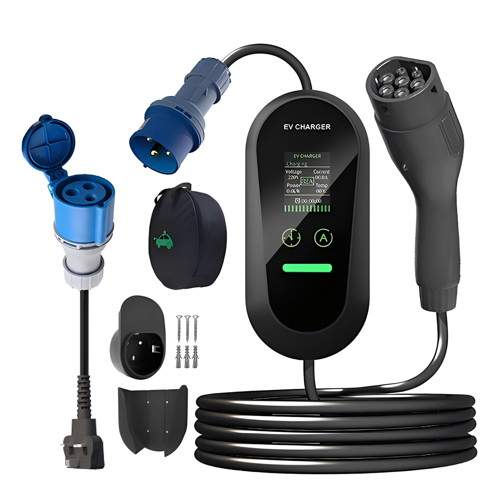 Type2 Taşınabilir EV Şarj Ciha - Portable Ev Charger 32A Type 2 Cee Plug incelemesi ve fiyatı
