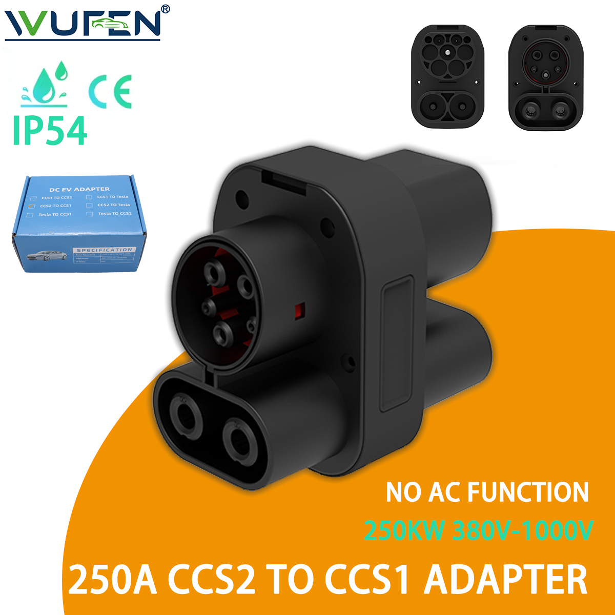 WUFEN 250KW CCS2 - CCS1 Adaptö - Ccs2 To Ccs1 Fast Charge Adapter 250Kw incelemesi ve fiyatı